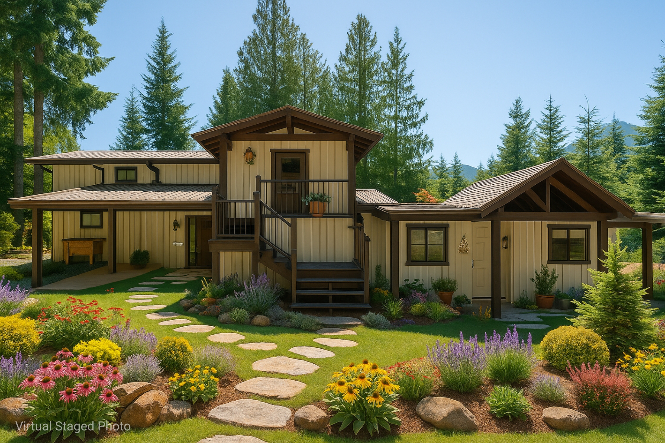 artistic side of a property front of the property