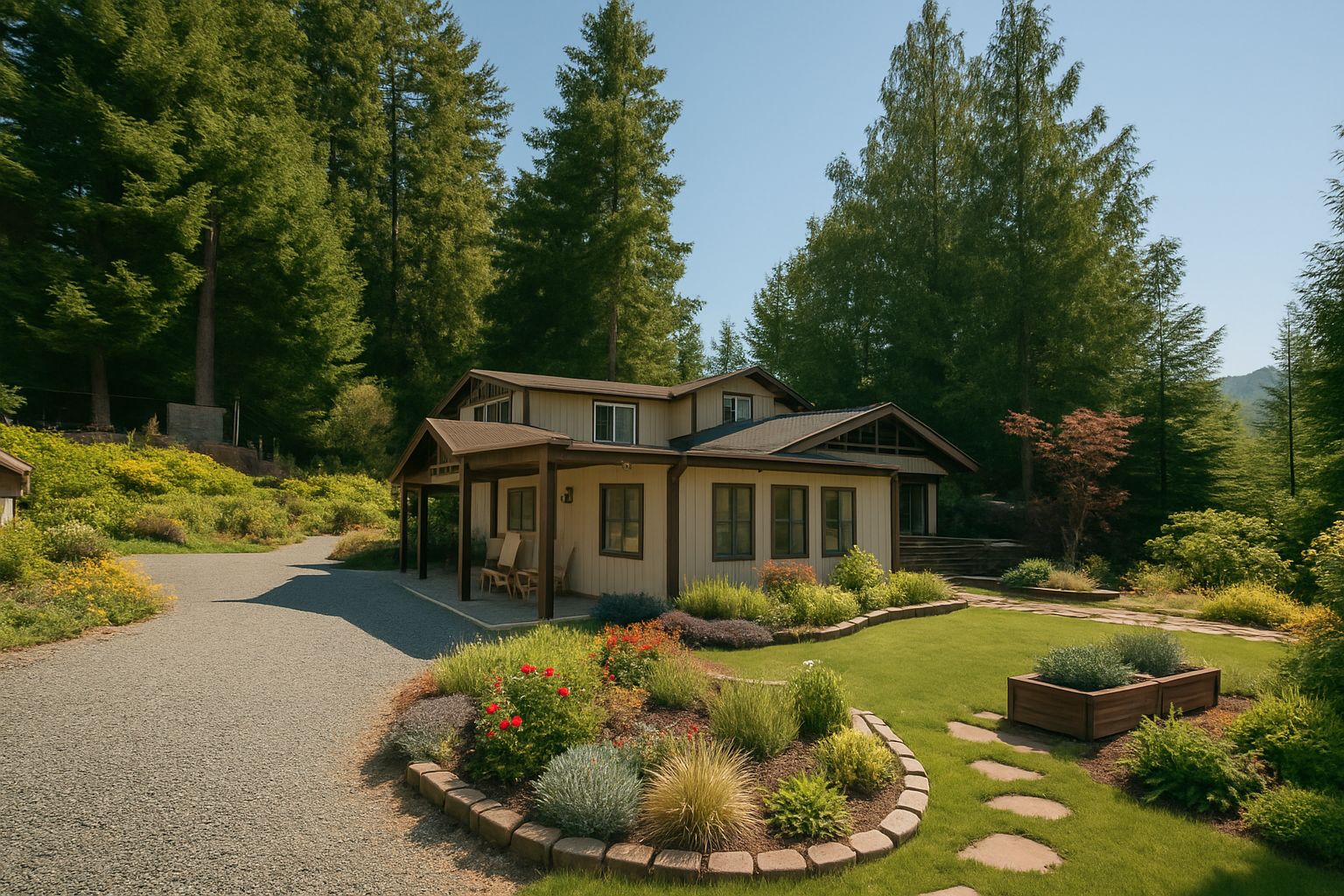 color balanced and also a relaxing mountain vibe lawn