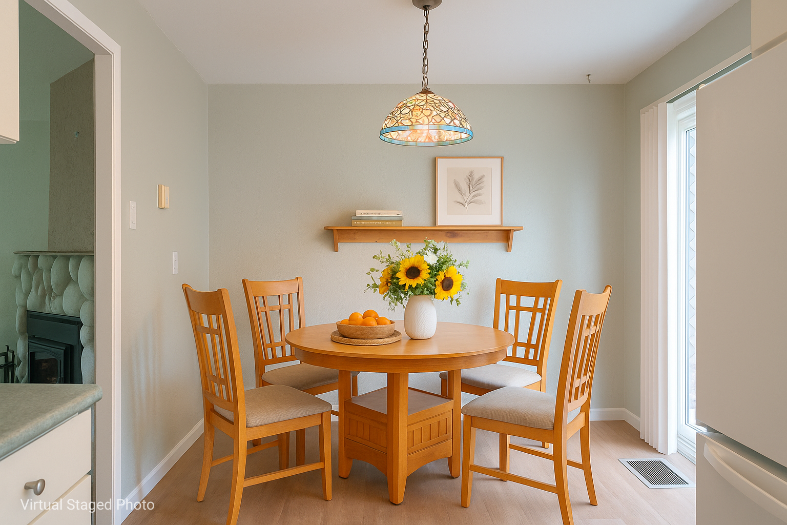 relaxing vibe dining area